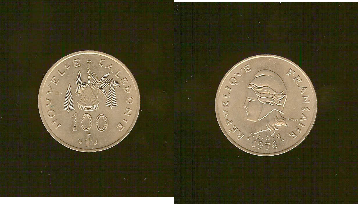 NOUVELLE CALÉDONIE 100 Francs IEOM 1976 Paris SPL+